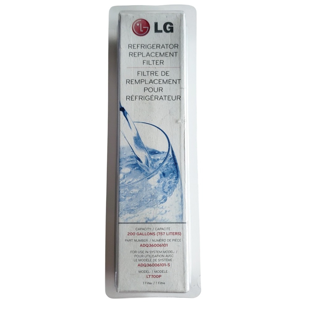 LG LT700P Refrigerator Replacement Water Filter 6 Mo 200 Gallon OEM ADQ36006101